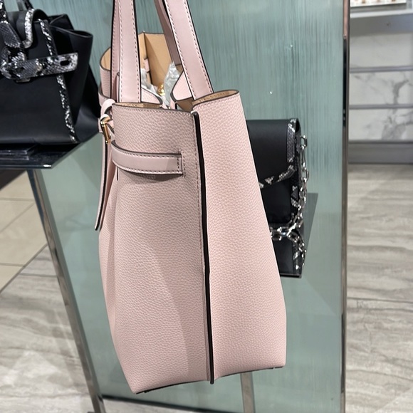 MICHAEL KORS Emilia Large Pebbled Leather Tote Bag POWDER BLUSH COLOR - Picture 2 of 16